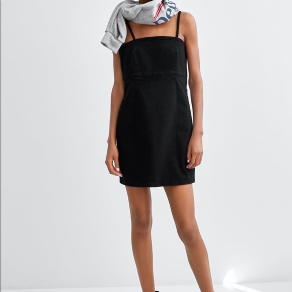 Zara Black Denim Mini Dress